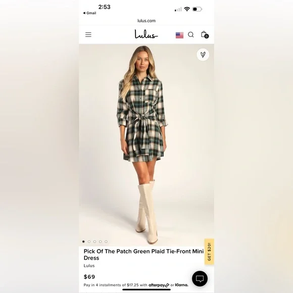 Dresses | Lulus Green Plaid Tight Fall Dress | Poshmark